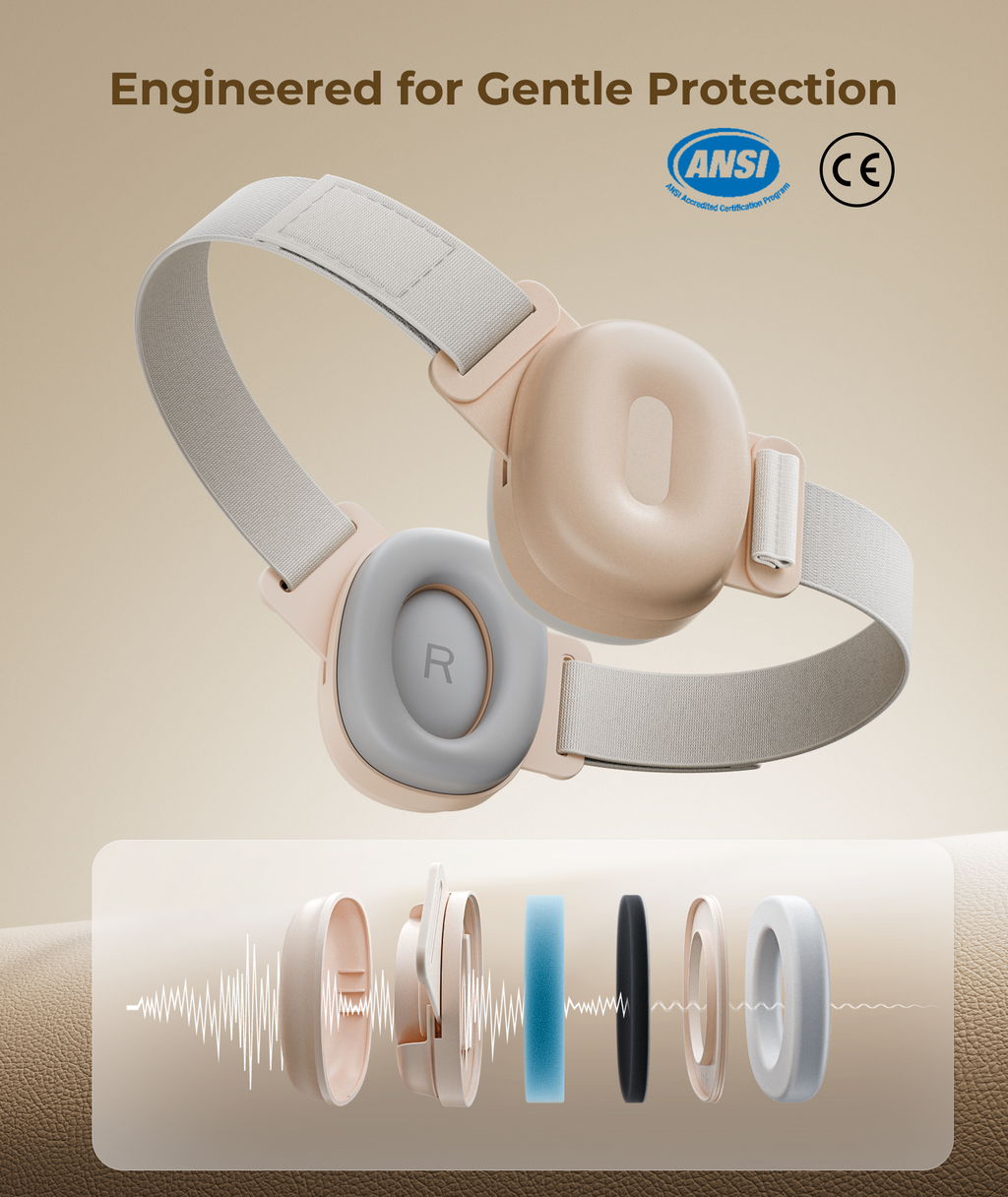 Baby Noise-Reducing Earmuffs | Soft Hearing Protection for Babies & Toddlers