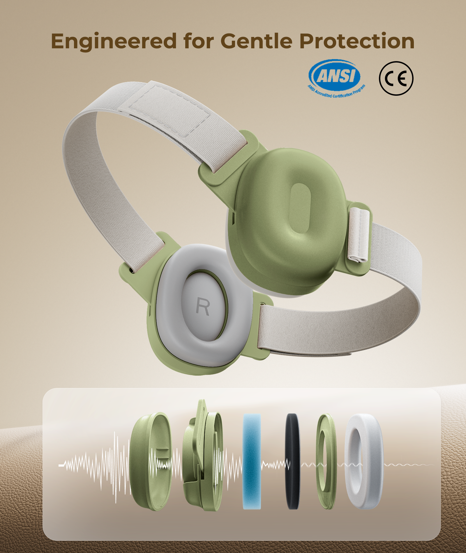 Baby Noise-Reducing Earmuffs | Soft Hearing Protection for Babies & Toddlers