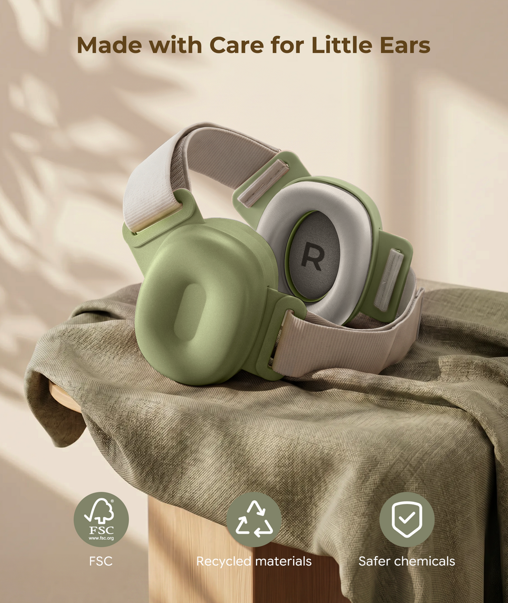 Baby Noise-Reducing Earmuffs | Soft Hearing Protection for Babies & Toddlers
